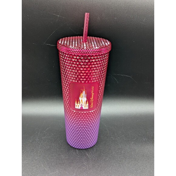 Disney Other - Starbucks Disney World Parks Cinderella Castle Red Purple Studded Tumbler New
